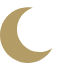 Crescent moon and stars icon