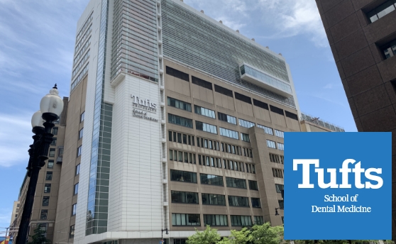 Tufts University School of Dental Medicine campus and logo